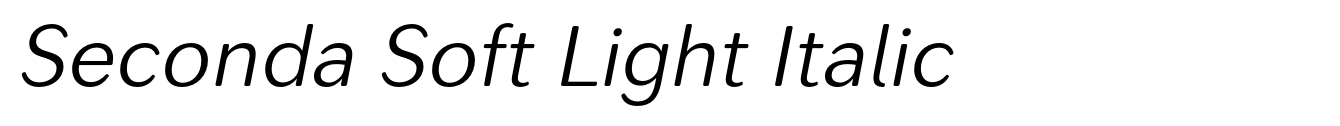 Seconda Soft Light Italic